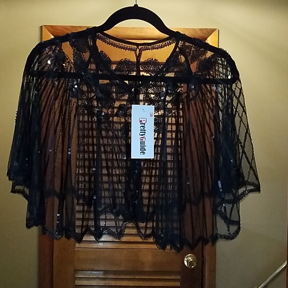 Sequined capelette - Picture 2 of 8